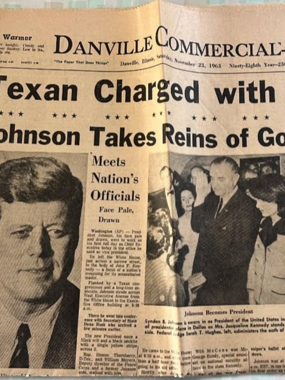 2 Commercial News News Papers 1963 When President Kennedy was Killed